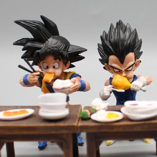 Dragon Ball Z Goku e Vegeta Epic Figure con Cibo 8 CM