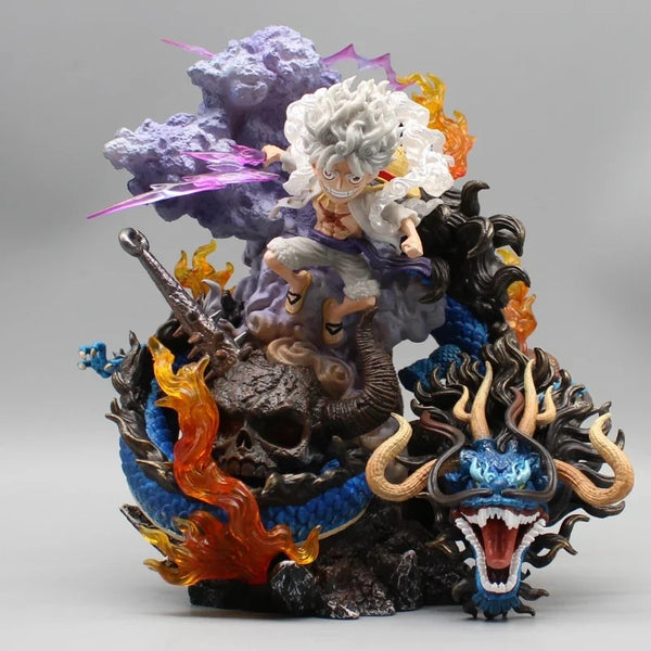 One Piece Monkey D.Luffy Gear 5 VS Kaido Dragon 20CM GK Figure