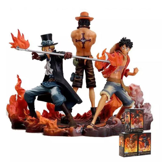 One Piece Monkey D. Luffy Sabo e Ace 3 Brothers GK Figure