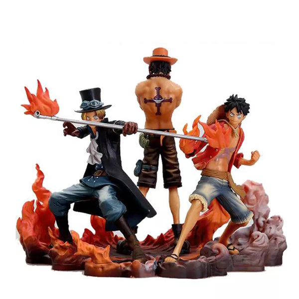 One Piece Monkey D. Luffy Sabo e Ace 3 Brothers GK Figure