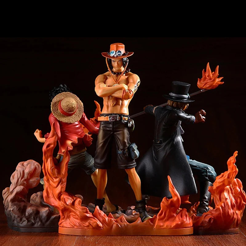 One Piece Monkey D. Luffy Sabo e Ace 3 Brothers GK Figure