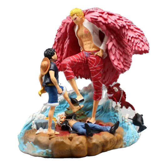 One Piece Monkey D. Luffy Vs Donquixote Doflamingo Dress Rosa GK Figure