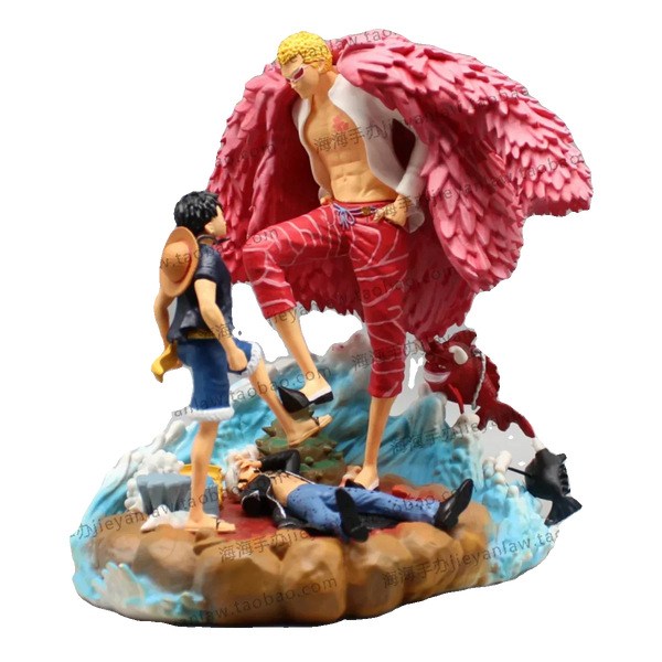 One Piece Monkey D. Luffy Vs Donquixote Doflamingo Dress Rosa GK Figure