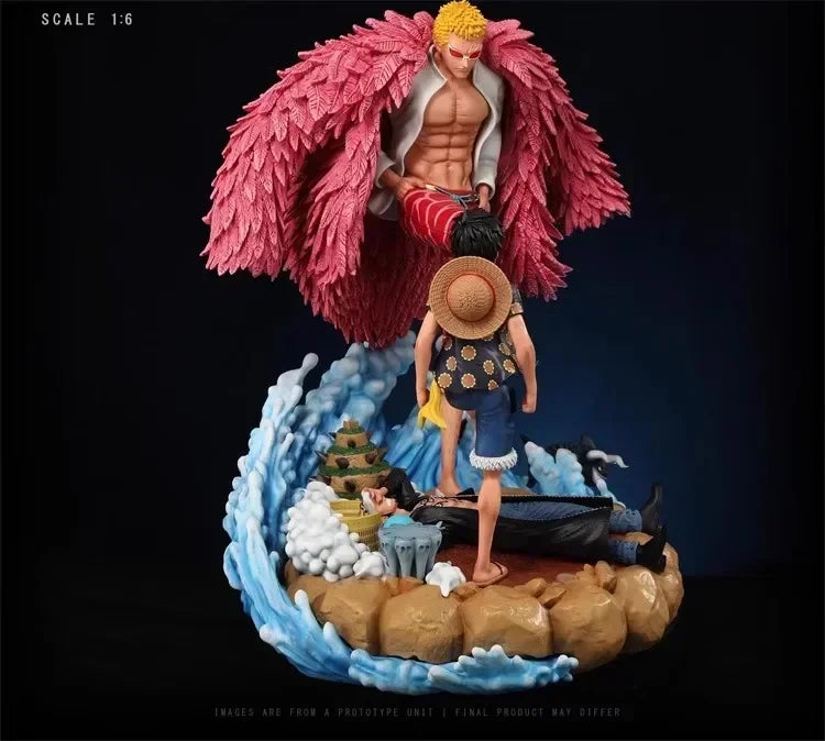 One Piece Monkey D. Luffy Vs Donquixote Doflamingo Dress Rosa GK Figure