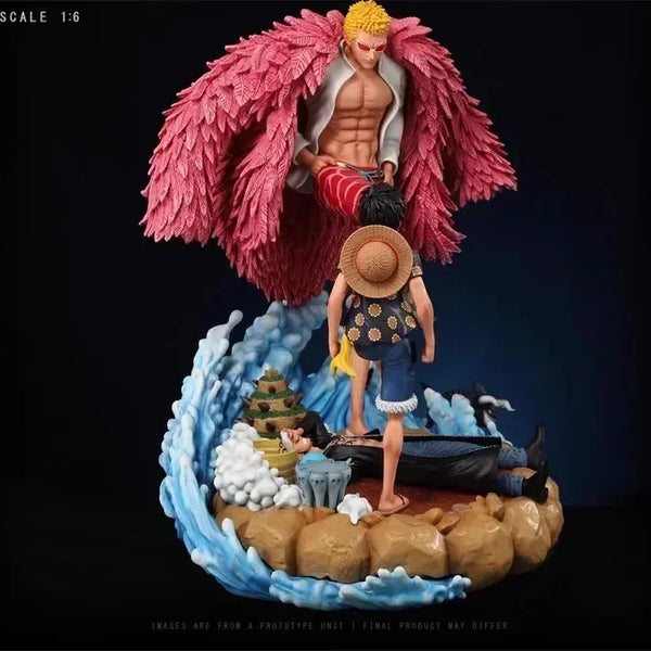 One Piece Monkey D. Luffy Vs Donquixote Doflamingo Dress Rosa GK Figure