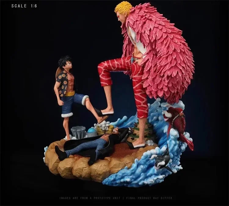 One Piece Monkey D. Luffy Vs Donquixote Doflamingo Dress Rosa GK Figure