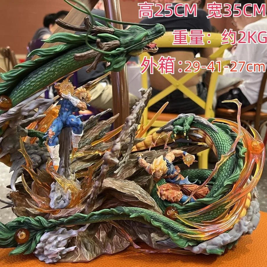 Dragon Ball Z Son Goku Vs Majin Vegeta e Dragon Shenron Epic Figure 38cm