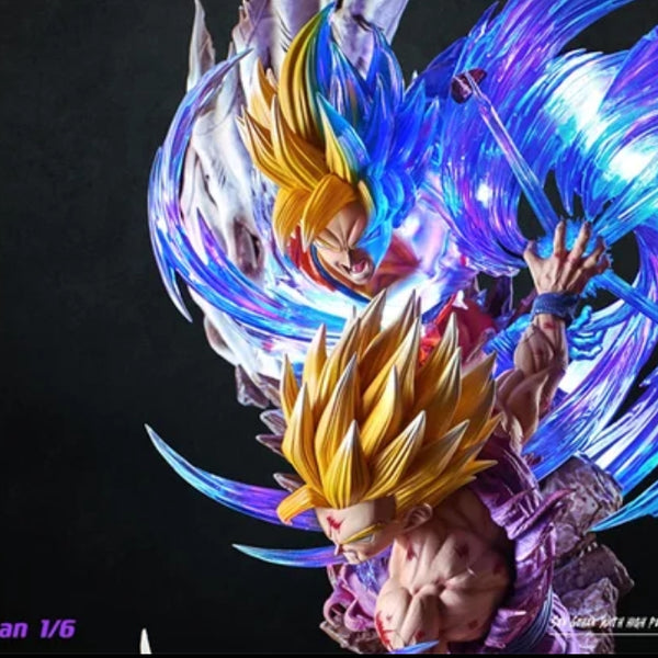 Dragon Ball Z YQ Studio Gohan e Goku Kamehameha Limited Edition Resin Figure 1/6