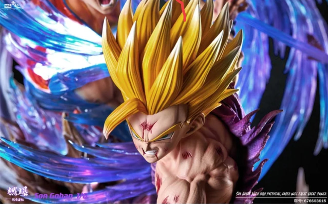 Dragon Ball Z YQ Studio Gohan e Goku Kamehameha Limited Edition Resin Figure 1/6