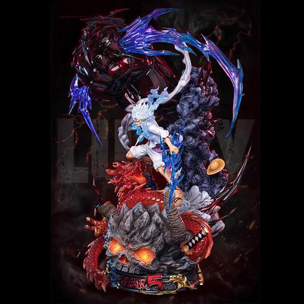 One Piece Monkey D. Luffy Vs Kaido Fire Dragon Gear 5 Epic Figure